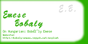 emese bobaly business card